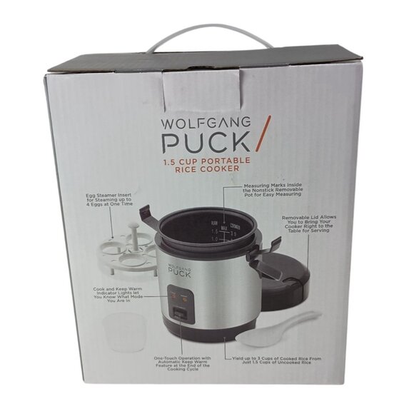 Wolfgang Puck Rice Cooker Mini Portable Travel 1.5 Cup - Picture 1 of 6